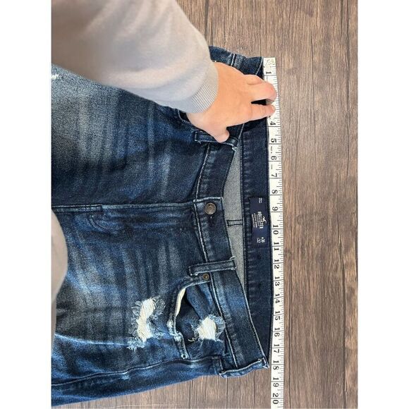Hollister Blue Denim Distressed High-Rise Athletic Skinny Jeans Size W36 L 32 - Picture 11 of 11